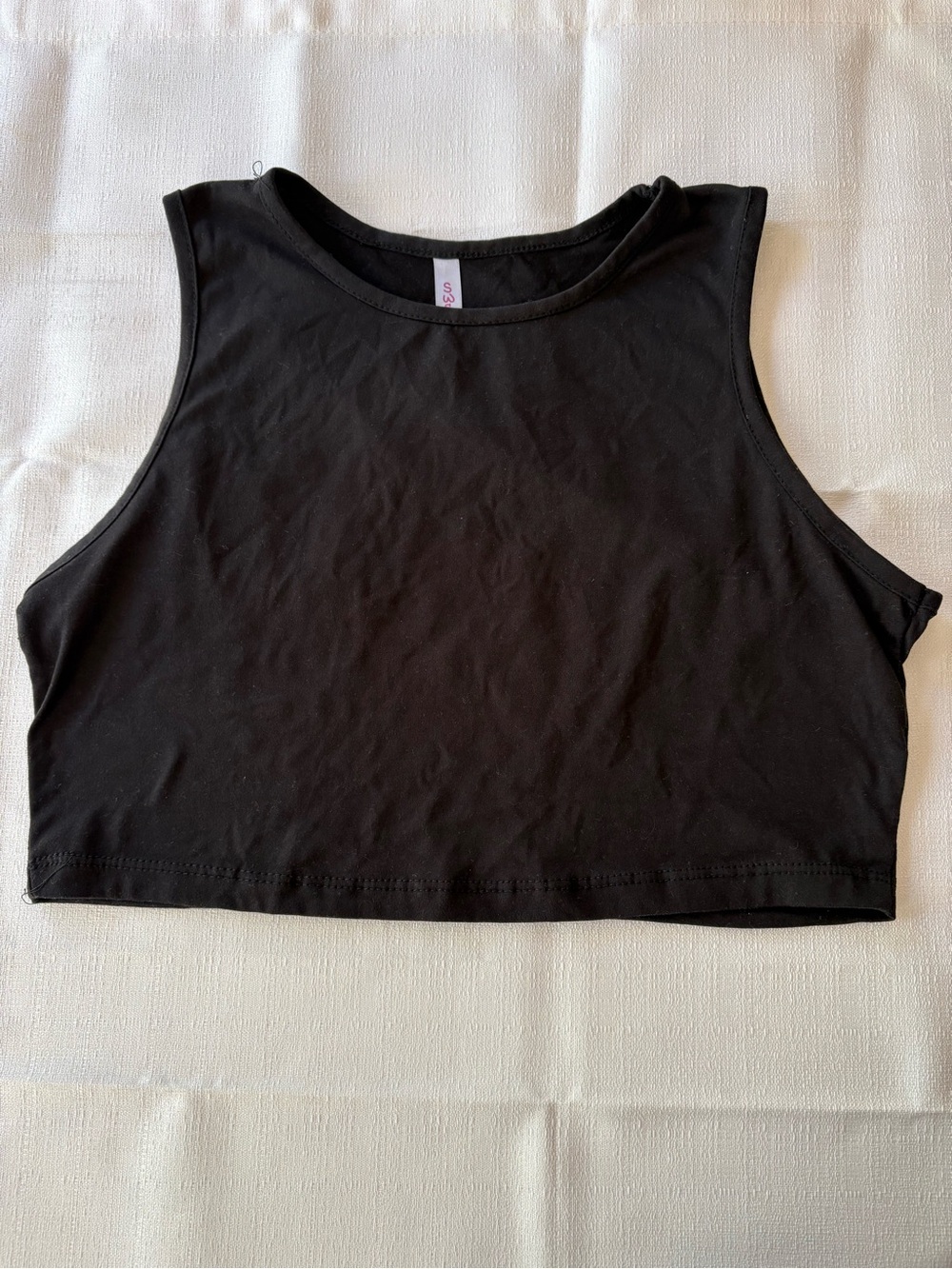 Women's Black Cropped Tank Top